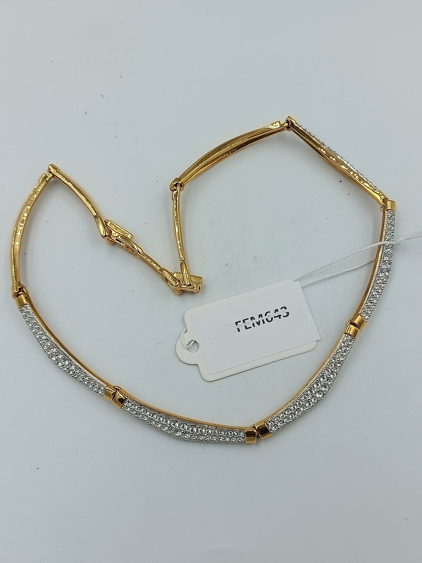 Swarovski Goldfarben Kristall Collier mit funkelnden Elementen