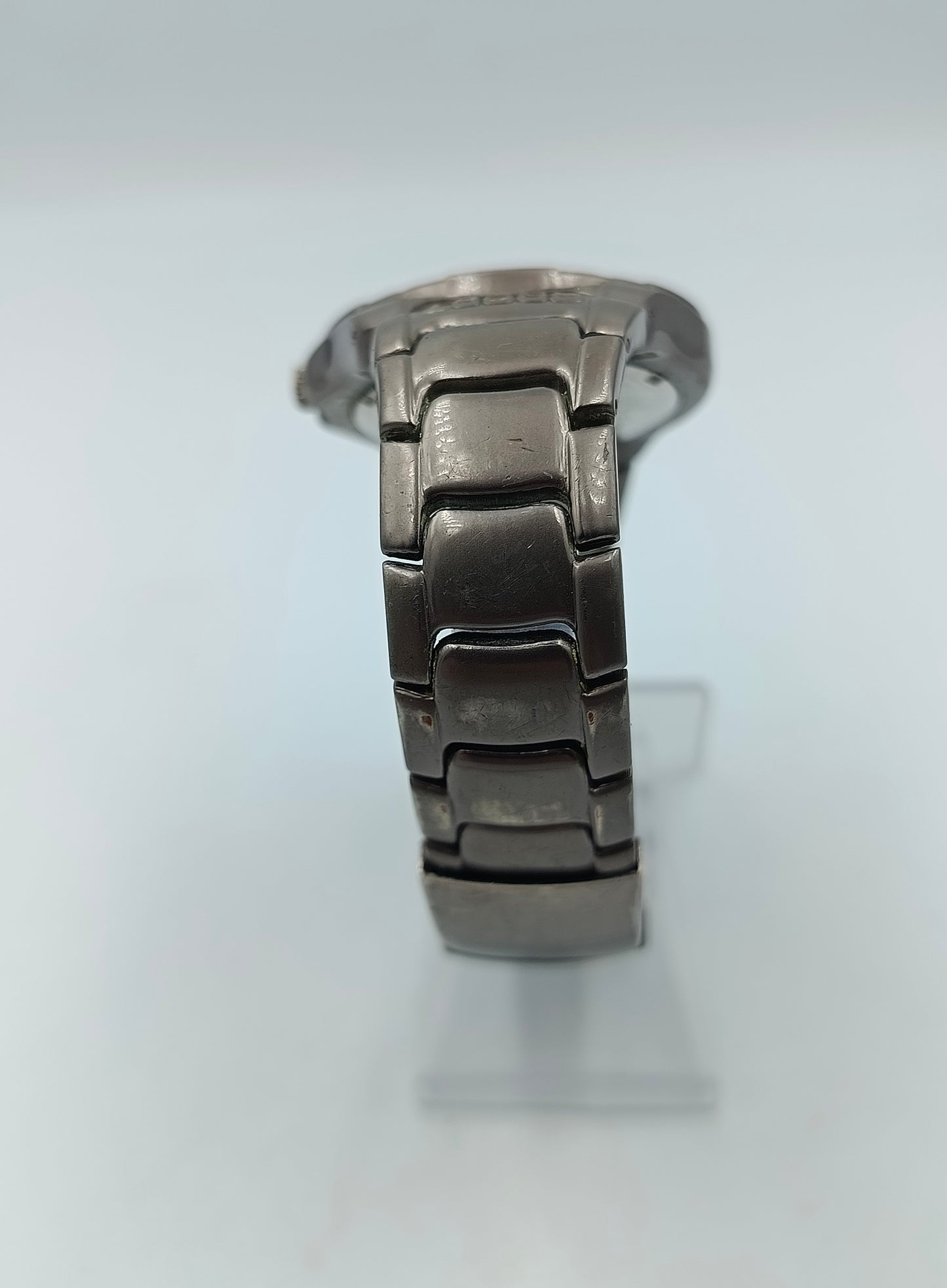 Omax Armbanduhr Sport 100M Scuba Edelstahl Schwarz Orange