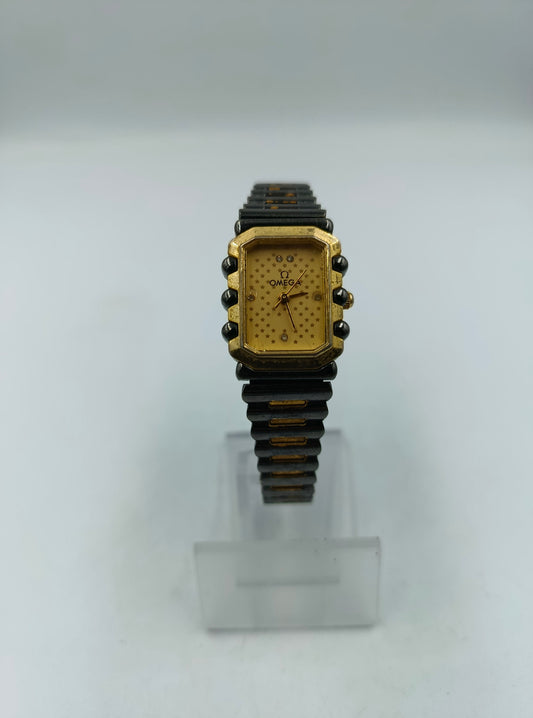 Damenarmbanduhr Goldfarben Rechteckig Elastisches Armband