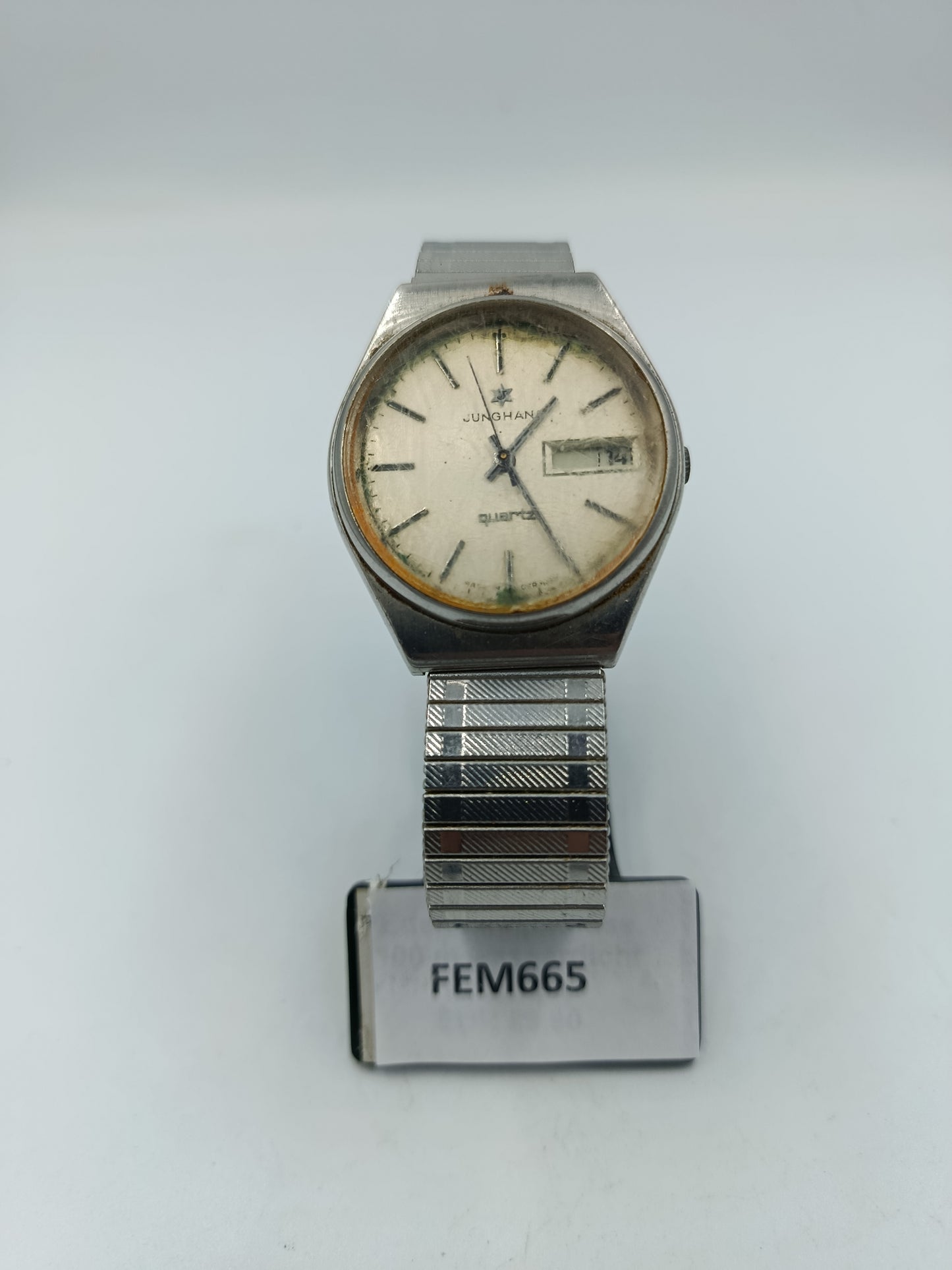 Junghans Armbanduhr Silberfarben Vintage Elastisch