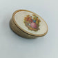 Ovale Vintage Schmuckdose mit Rokoko Motiv