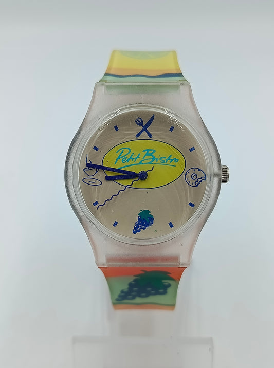 Petit Bistro Kinderuhr mit buntem Obstarmband