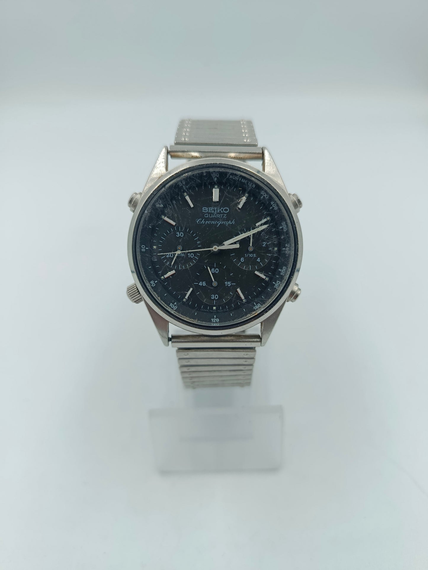 Seiko Herren Chronograph Quartz mit elastischem Armband