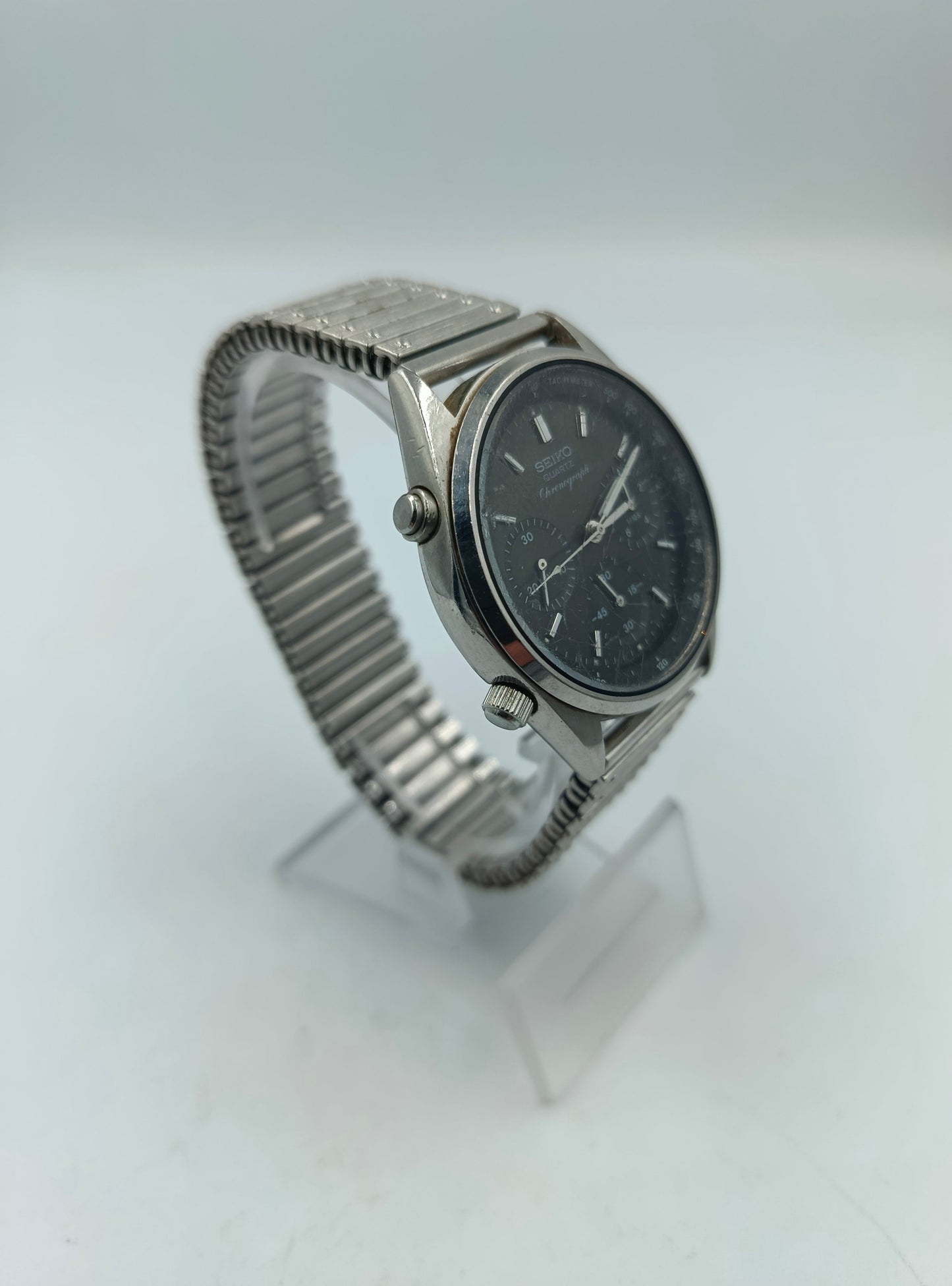 Seiko Herren Chronograph Quartz mit elastischem Armband