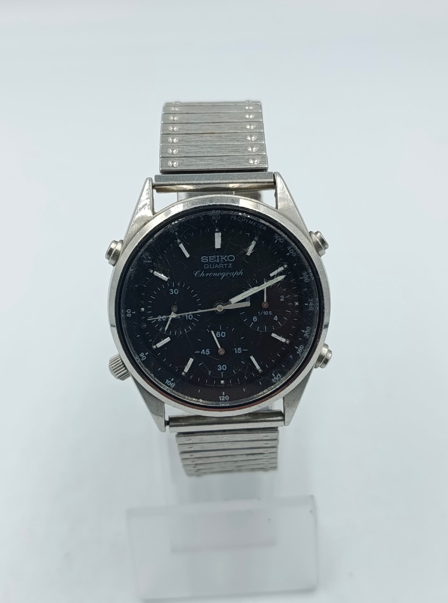 Seiko Herren Chronograph Quartz mit elastischem Armband