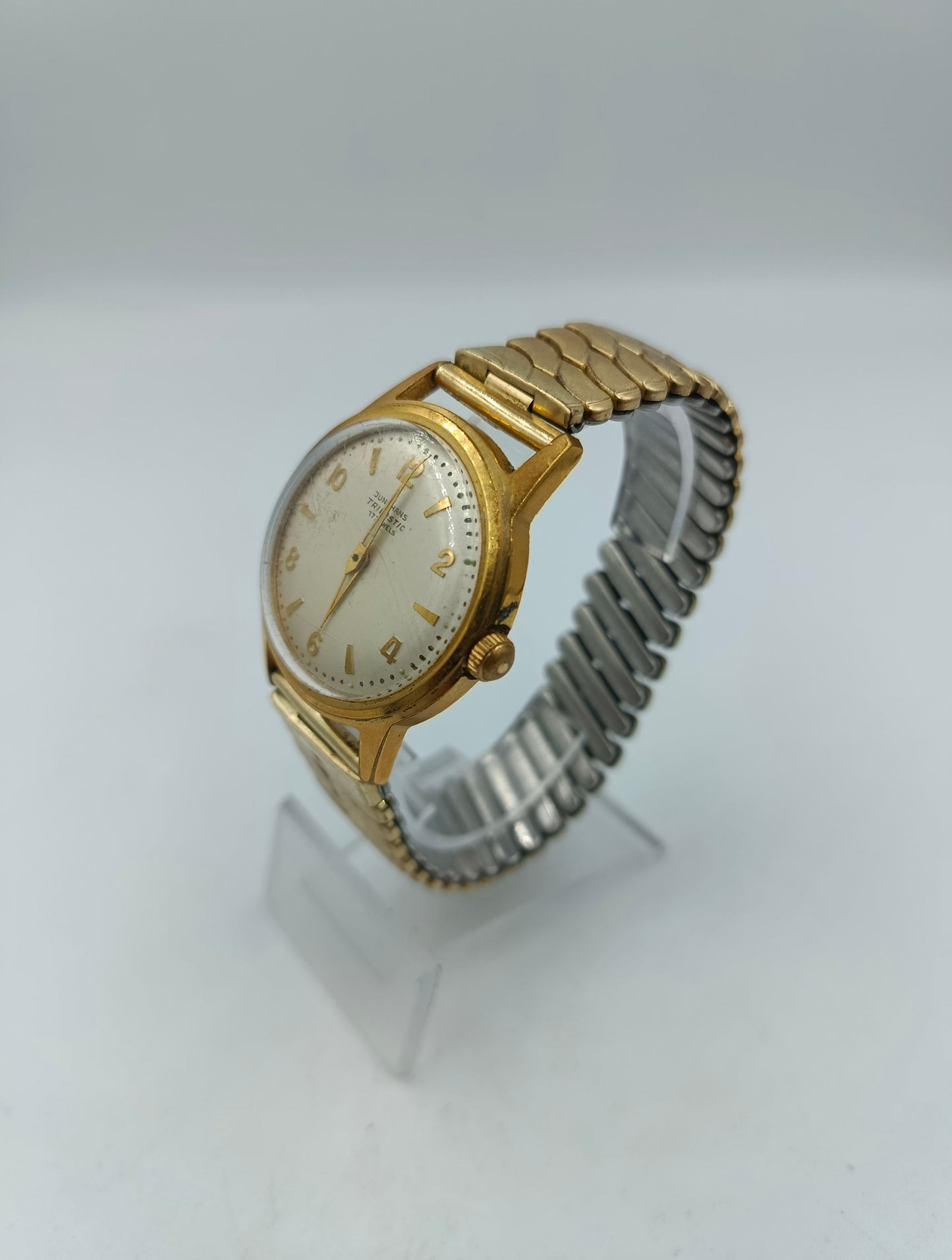 Junghans Trilastic Herrenarmbanduhr mit goldfarbenem Gehäuse