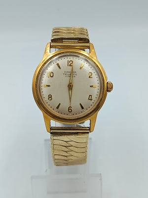 Junghans Trilastic Herrenarmbanduhr mit goldfarbenem Gehäuse