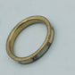 Vintage Messingring mit cremefarbener Einlage