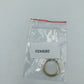 Vintage Messingring mit cremefarbener Einlage