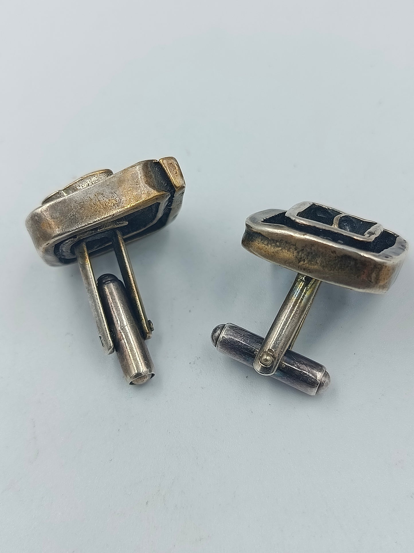 Vintage Manschettenknöpfe 835 Silber Modernist Design