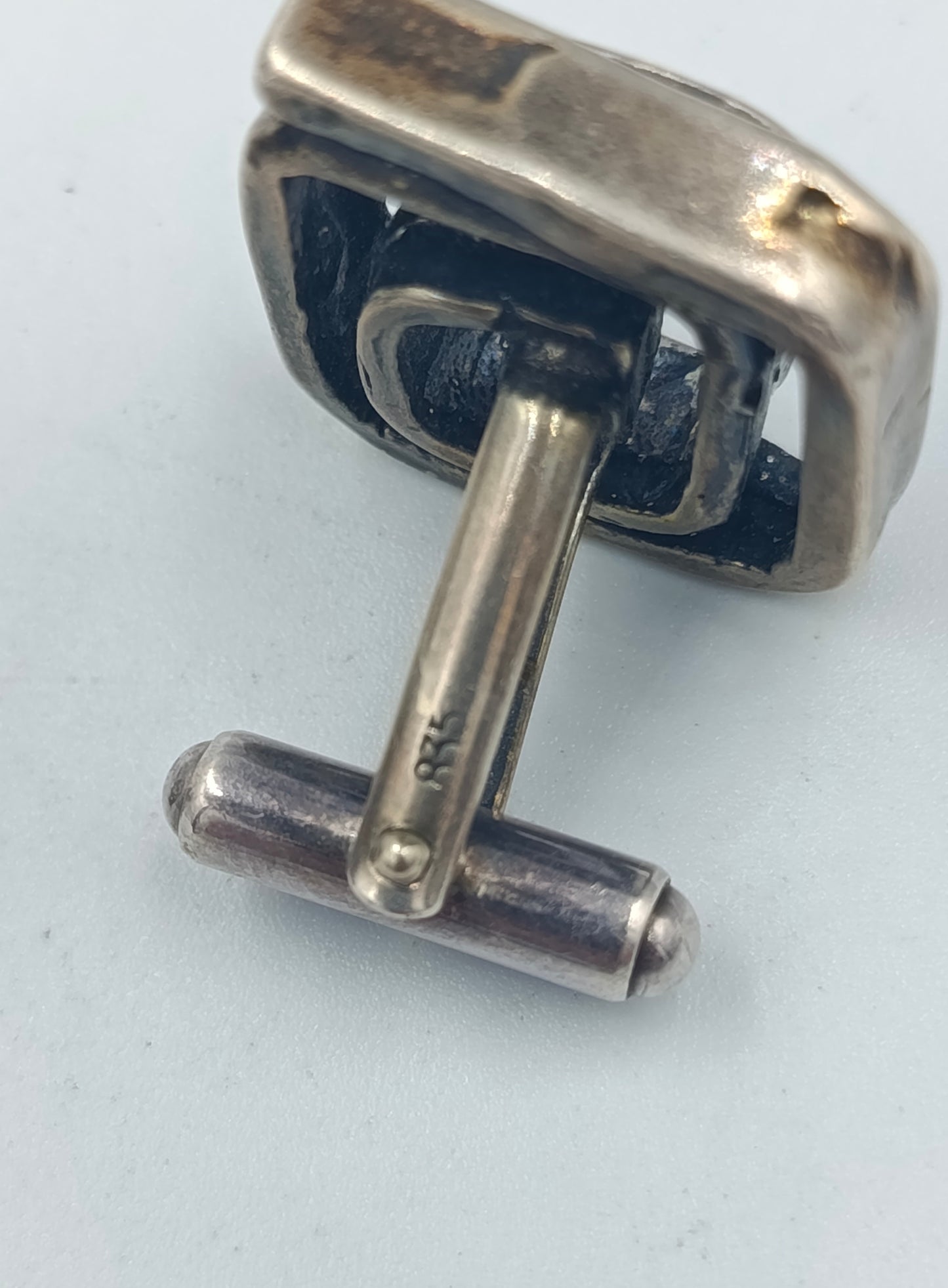 Vintage Manschettenknöpfe 835 Silber Modernist Design