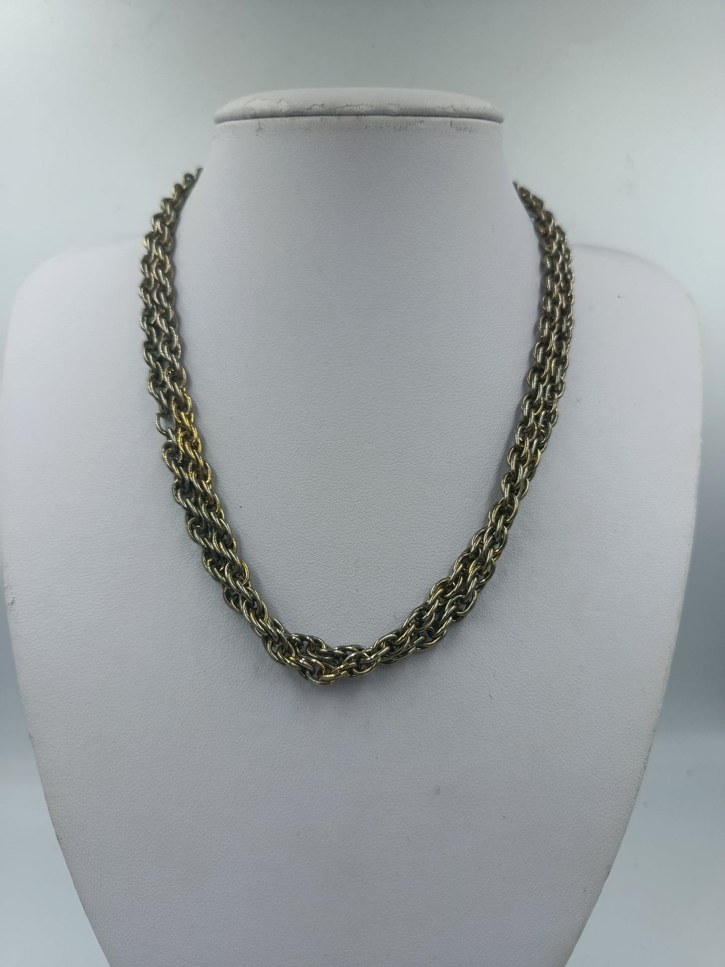 Vintage Kette im Panzerketten Stil  doppelt tragbar