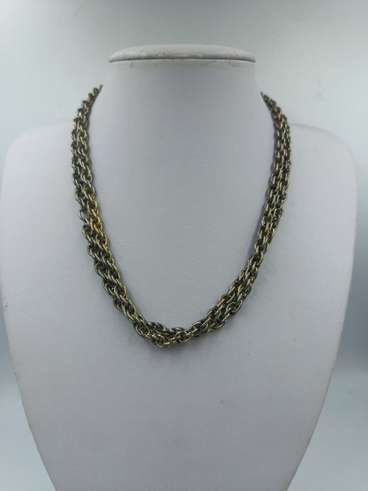 Vintage Kette im Panzerketten Stil  doppelt tragbar