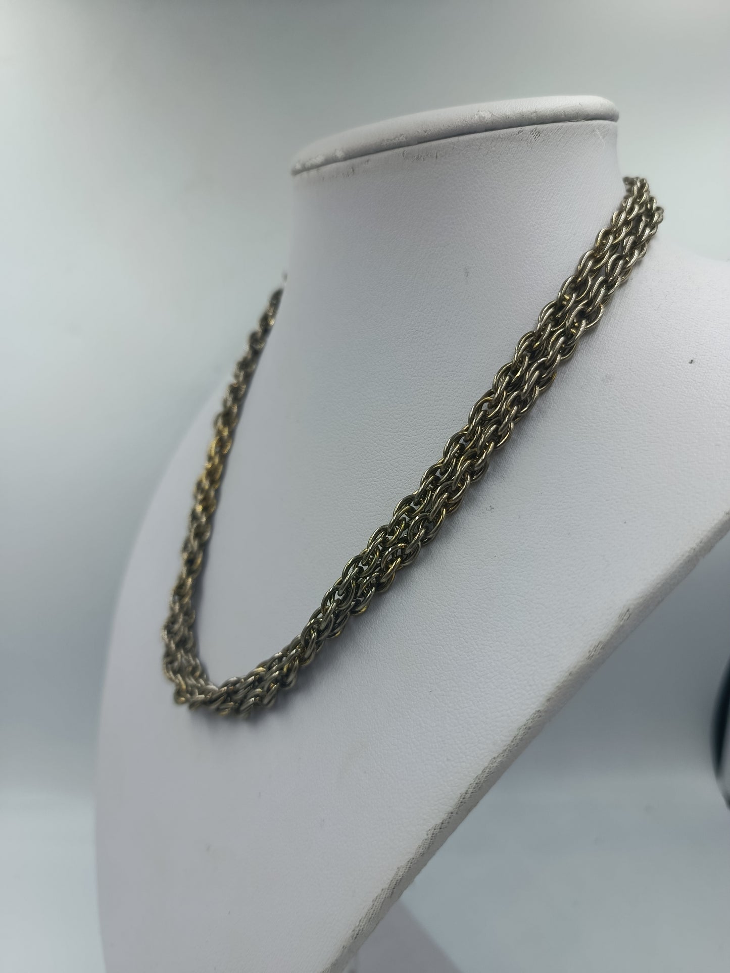 Vintage Kette im Panzerketten Stil  doppelt tragbar