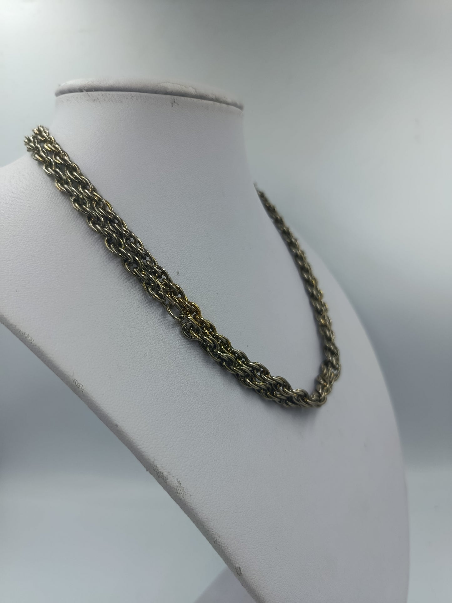 Vintage Kette im Panzerketten Stil  doppelt tragbar