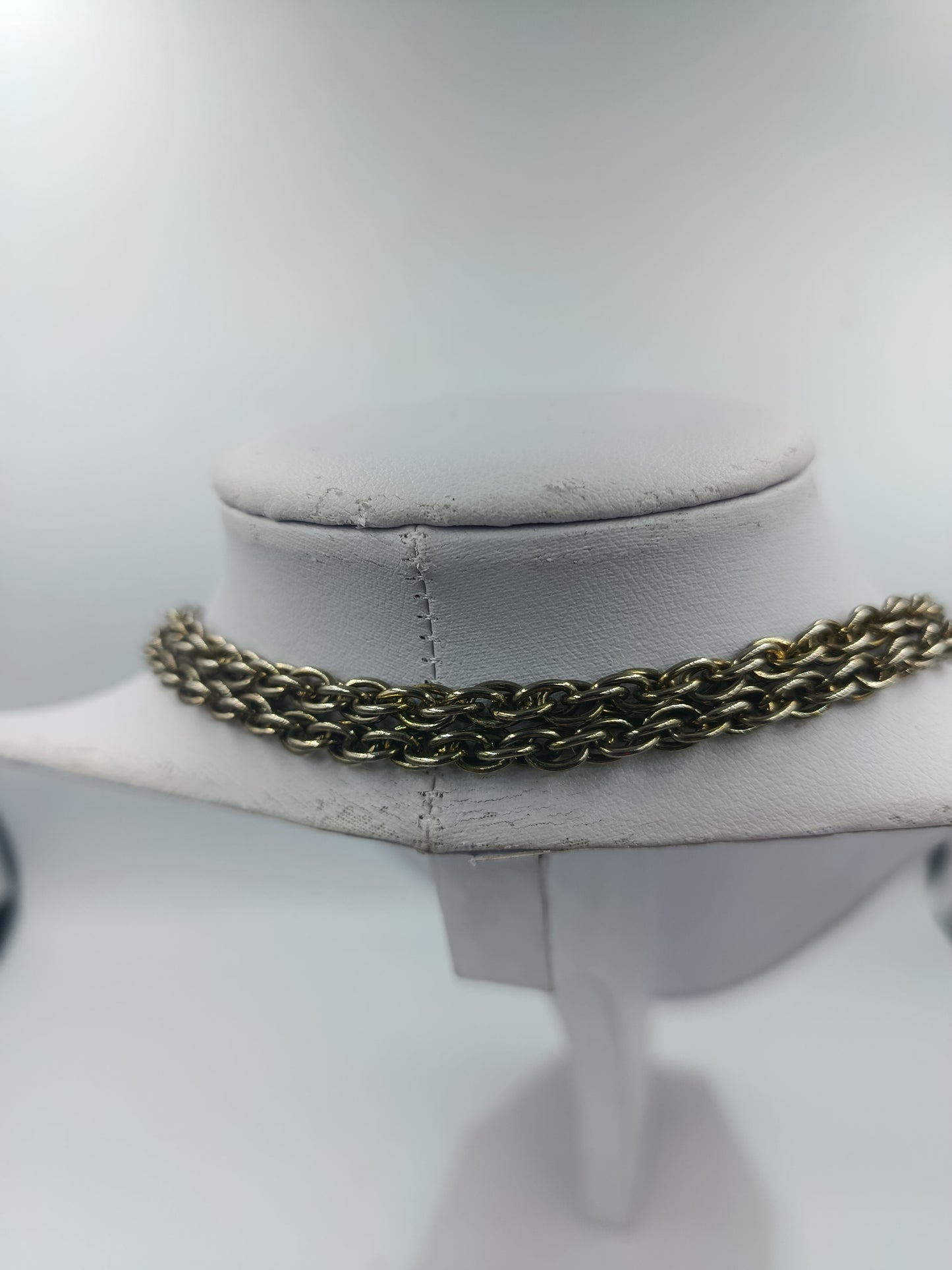 Vintage Kette im Panzerketten Stil  doppelt tragbar