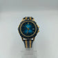 Swanson Japan Quartz Armbanduhr Blau Gold mit Datumsanzeige