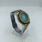 Swanson Japan Quartz Armbanduhr Blau Gold mit Datumsanzeige