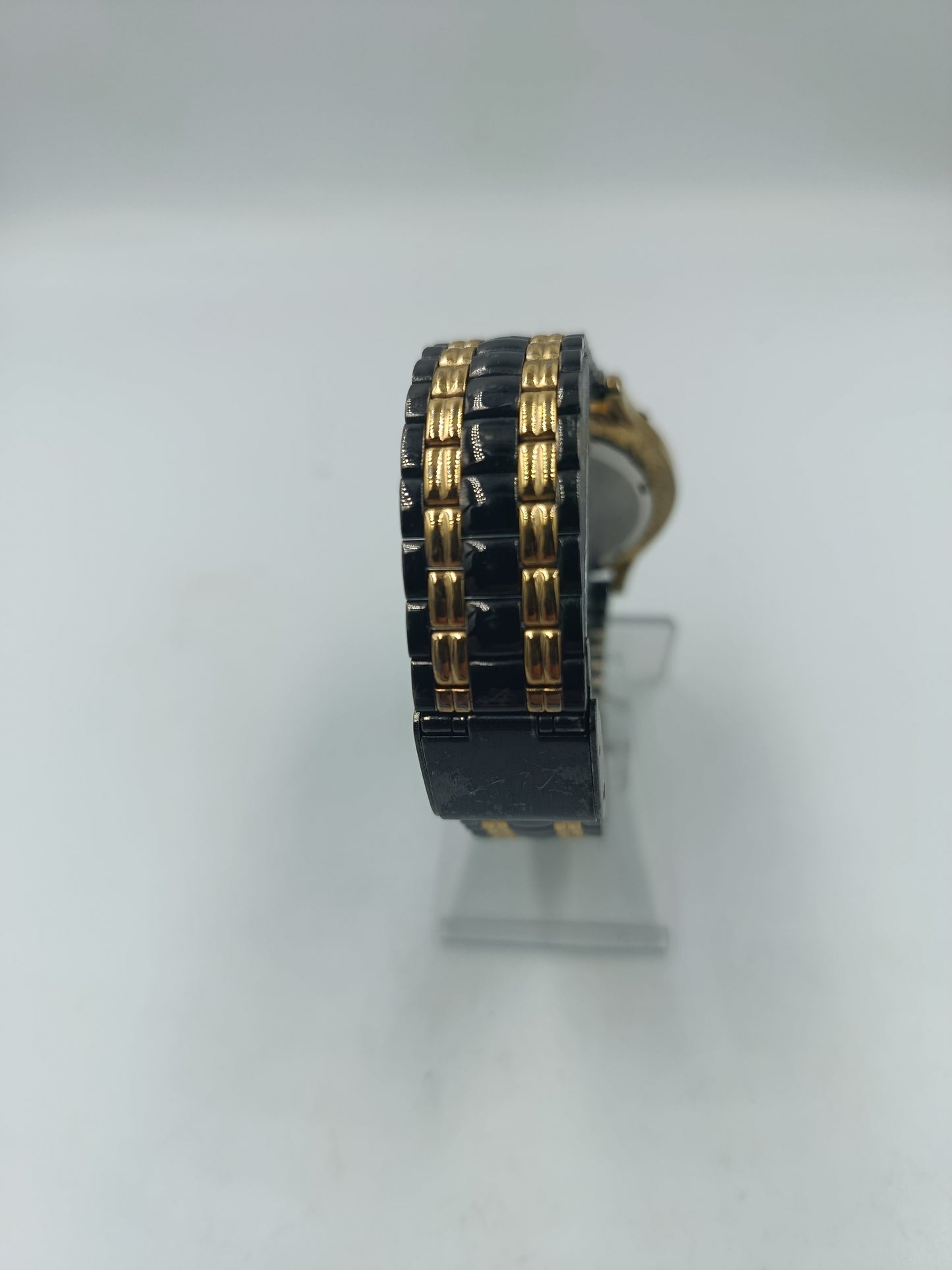 Swanson Japan Quartz Armbanduhr Blau Gold mit Datumsanzeige