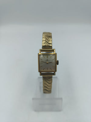 Certina Damen Armbanduhr Goldfarben Elastikband Vintage