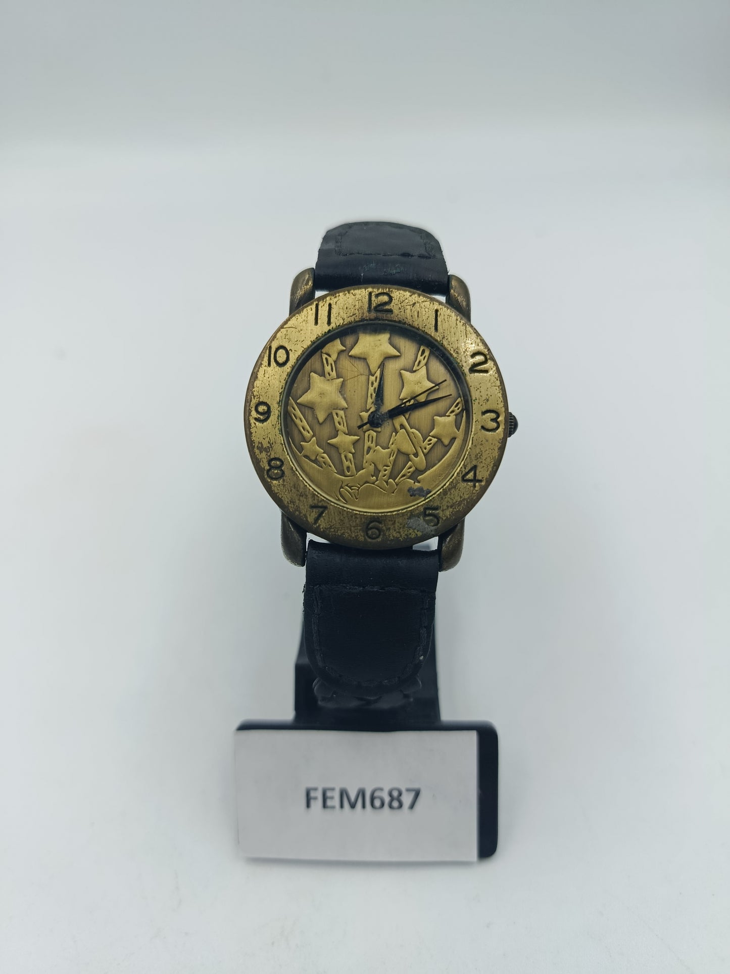 New Generation Armbanduhr Bronze Sterne Design Lederarmband