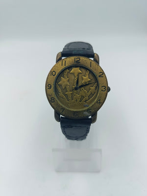 New Generation Armbanduhr Bronze Sterne Design Lederarmband