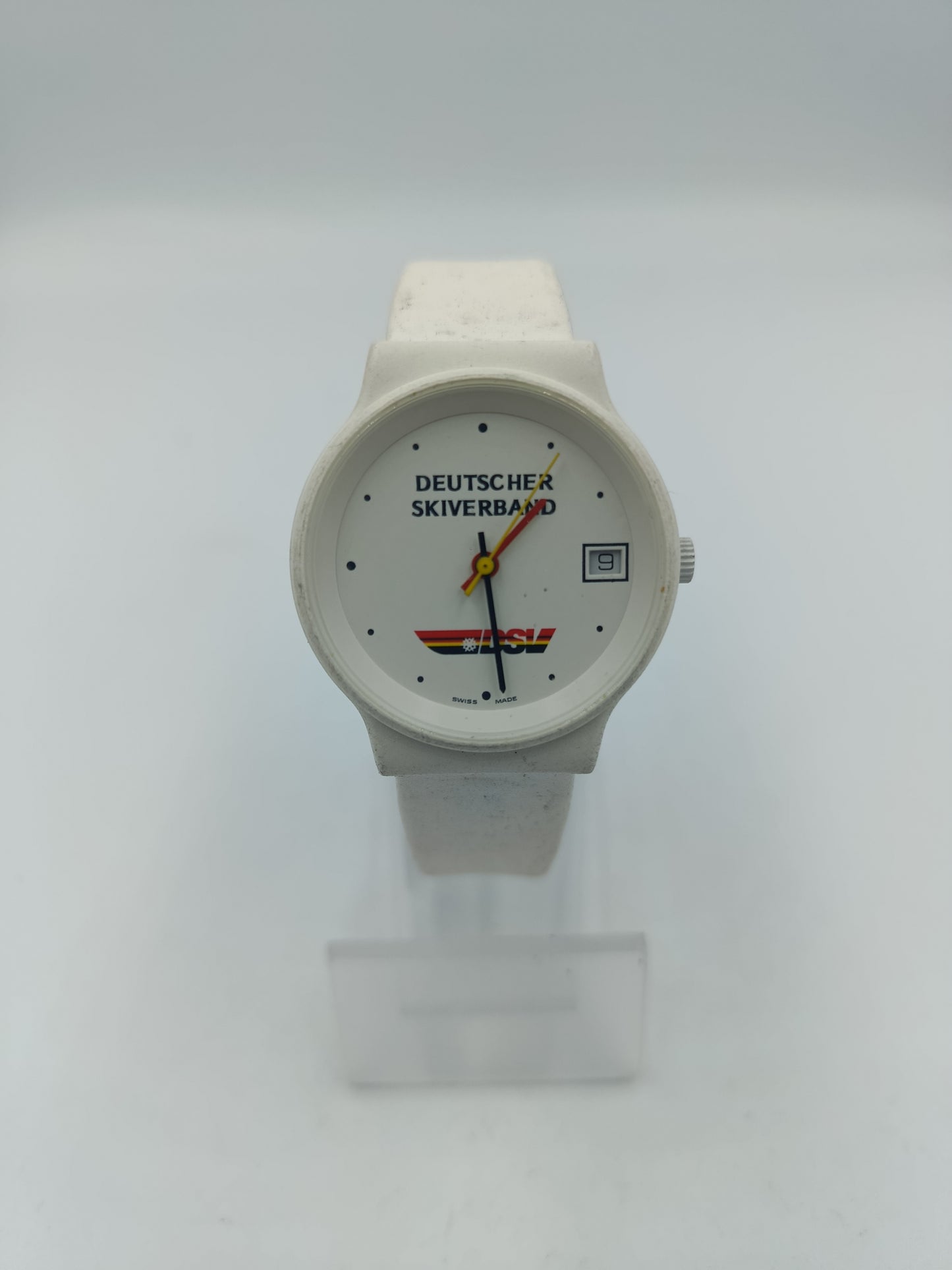 Deutscher Skiverband DSV Armbanduhr Swiss Made Weiß Vintage