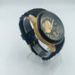 Brenatt Herren Armbanduhr Schwarz Gold Sportlich Japan Quartz