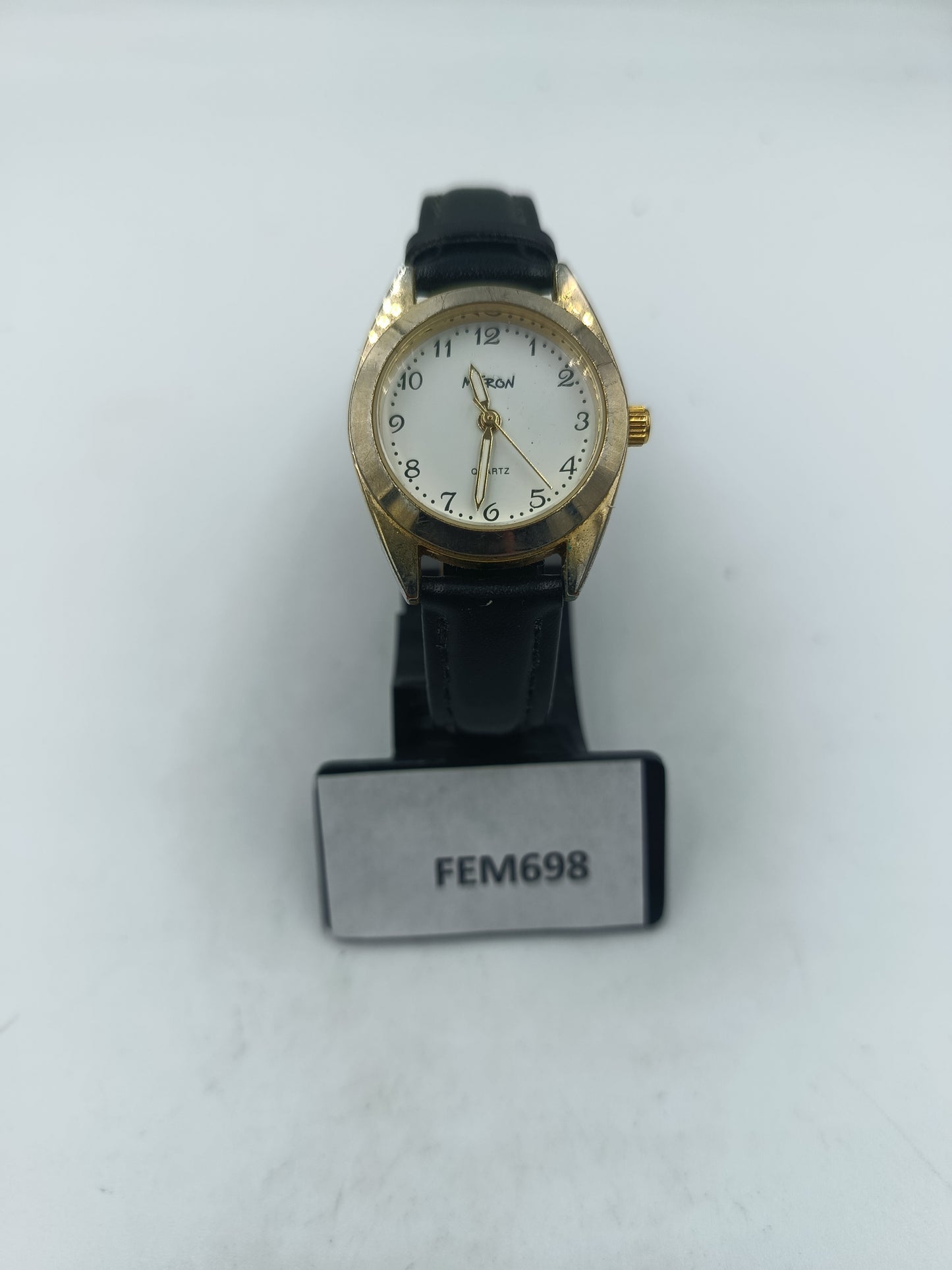 Mirron Damenarmbanduhr Gold Weiß Schwarz Quartz