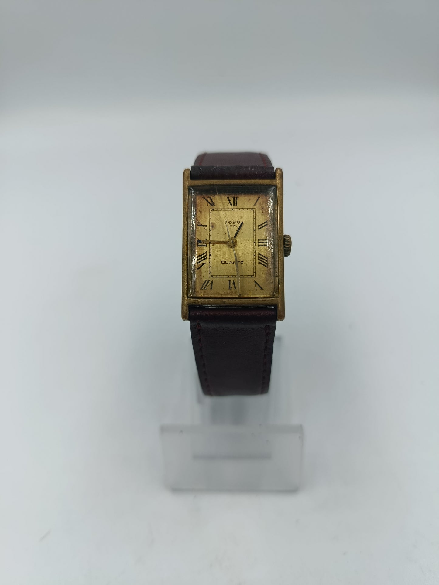 Lebo Herrenarmbanduhr Gold Rechteckig Quartz Vintage