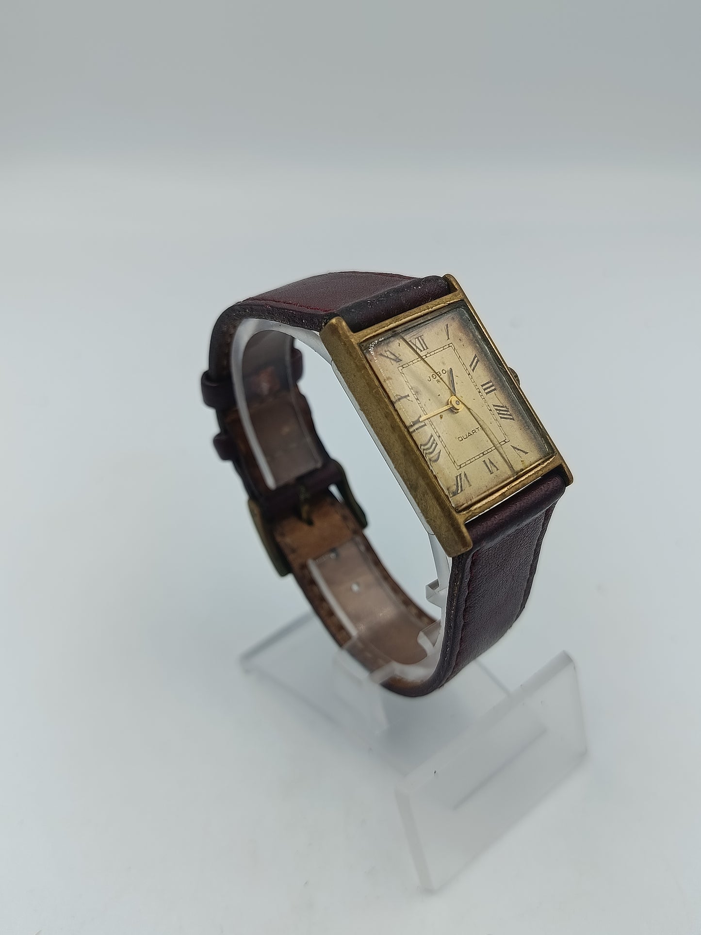 Lebo Herrenarmbanduhr Gold Rechteckig Quartz Vintage