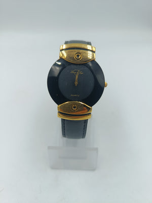 Laura di Sogni Damenarmbanduhr Schwarz Gold Quartz Elegant