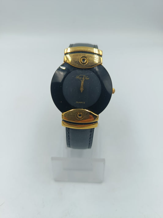 Laura di Sogni Damenarmbanduhr Schwarz Gold Quartz Elegant