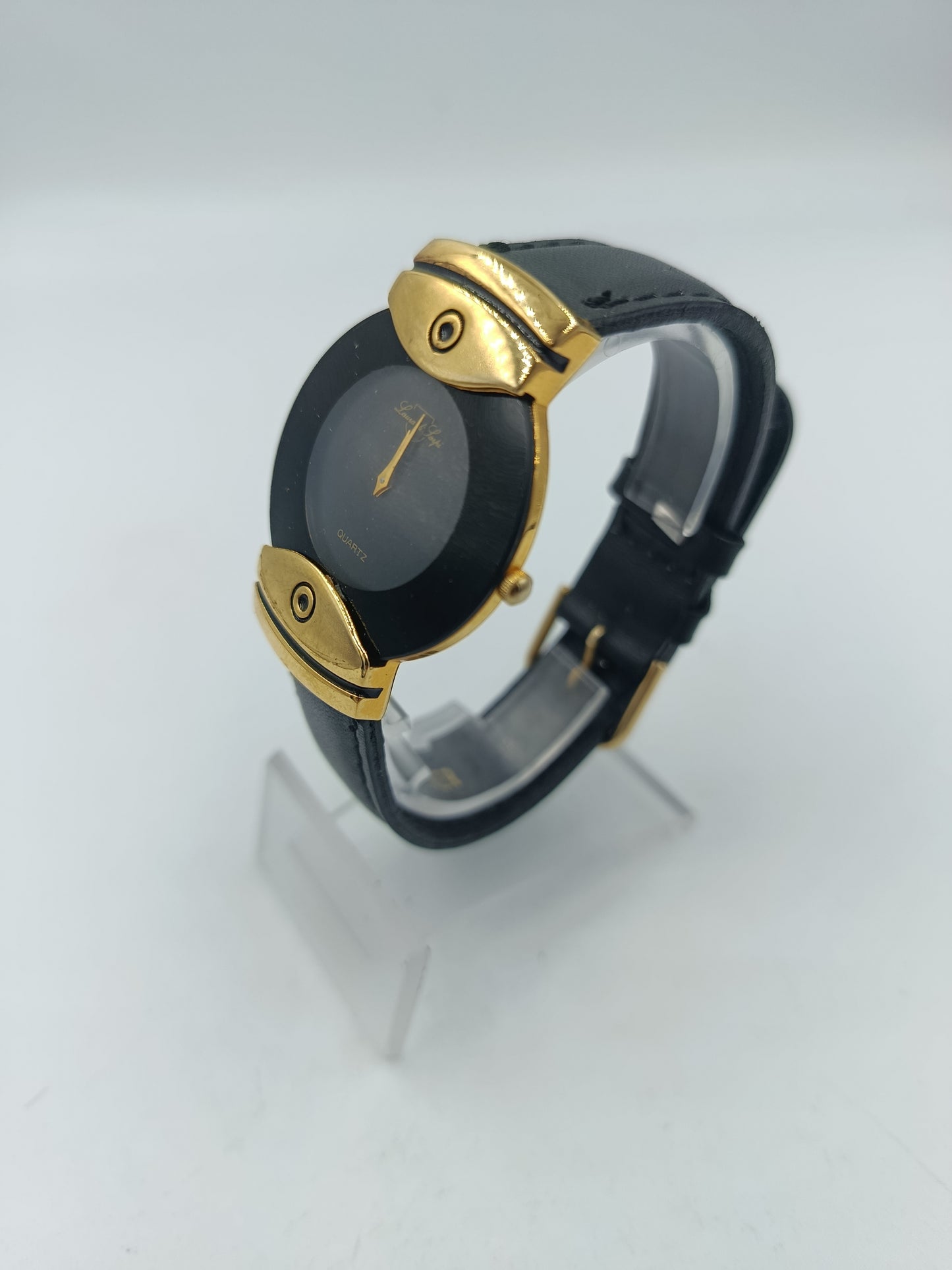 Laura di Sogni Damenarmbanduhr Schwarz Gold Quartz Elegant