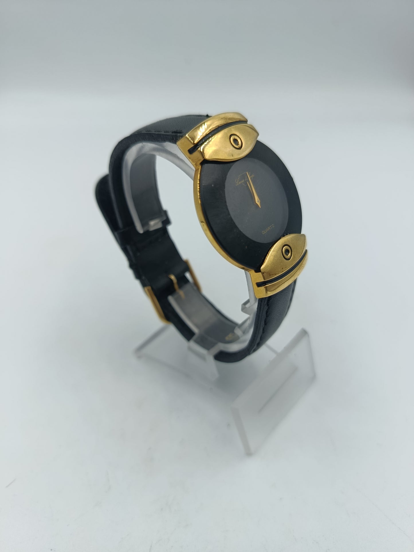 Laura di Sogni Damenarmbanduhr Schwarz Gold Quartz Elegant