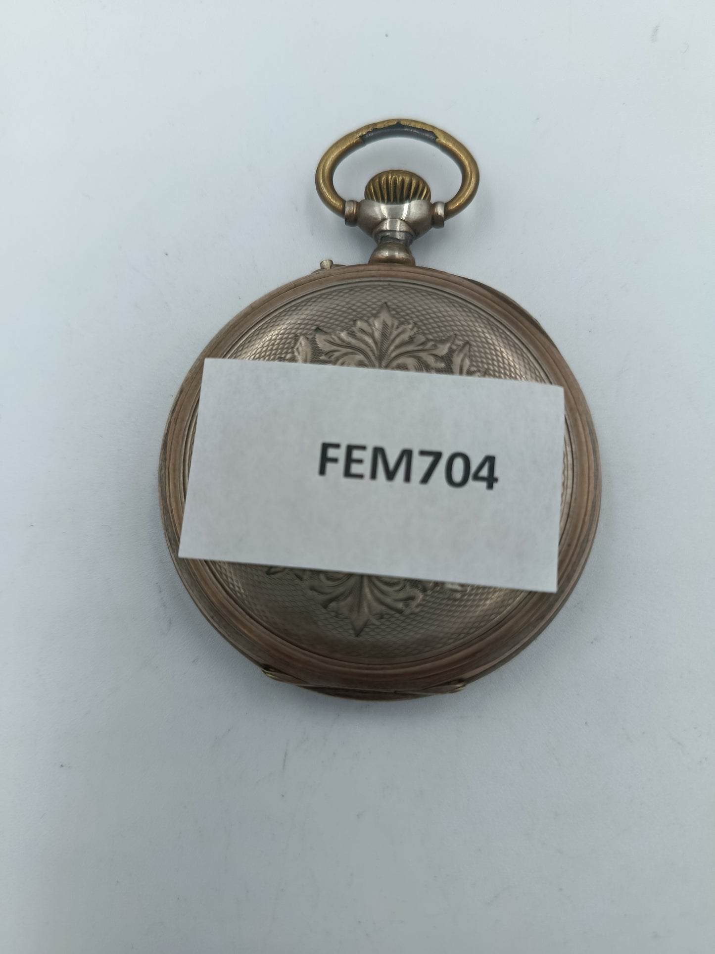 Antike Taschenuhr Mechanisch Versilbert mit Gravur