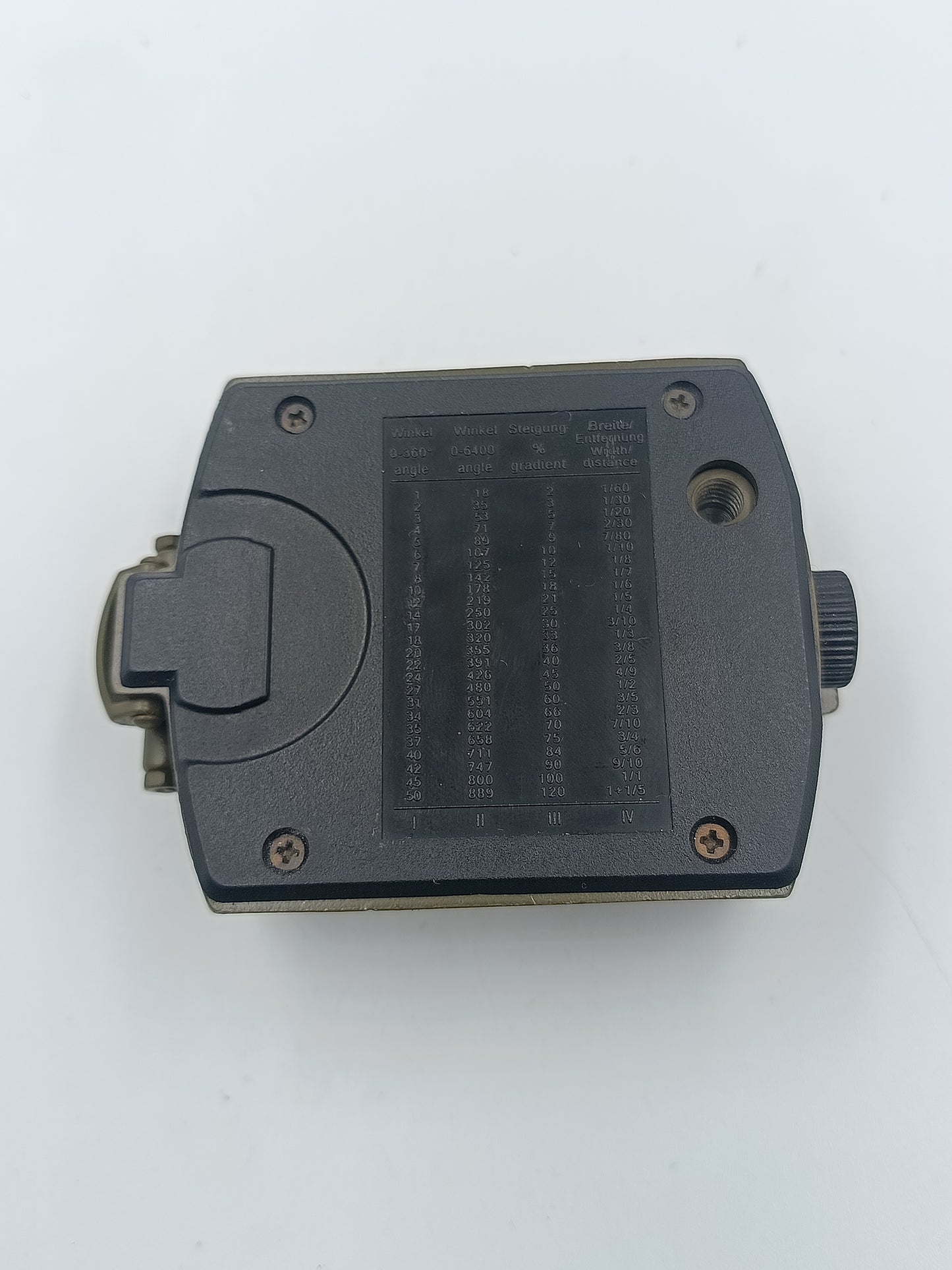 Militärischer Kompass mit Lupe und Libelle Klappbar Messing Olivegrün