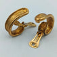 Goldfarbene Clip Ohrringe Vintage Design