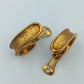Goldfarbene Clip Ohrringe Vintage Design