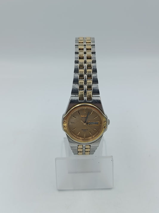 Seiko Quartz Sports 100 Bicolor Armbanduhr