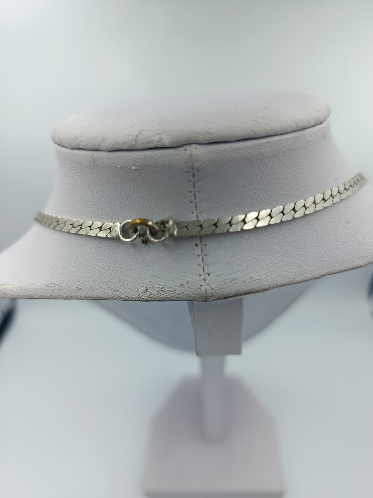 925 Silber Halskette Flachpanzer Design