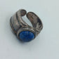925 Silber Ring mit blauem Stein Vintage Design