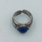 925 Silber Ring mit blauem Stein Vintage Design