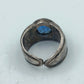 925 Silber Ring mit blauem Stein Vintage Design