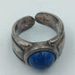 925 Silber Ring mit blauem Stein Vintage Design