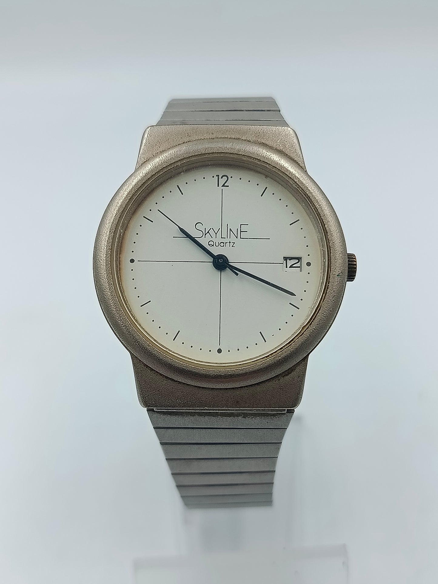Skyline Quartz Armbanduhr Edelstahl Silberfarben