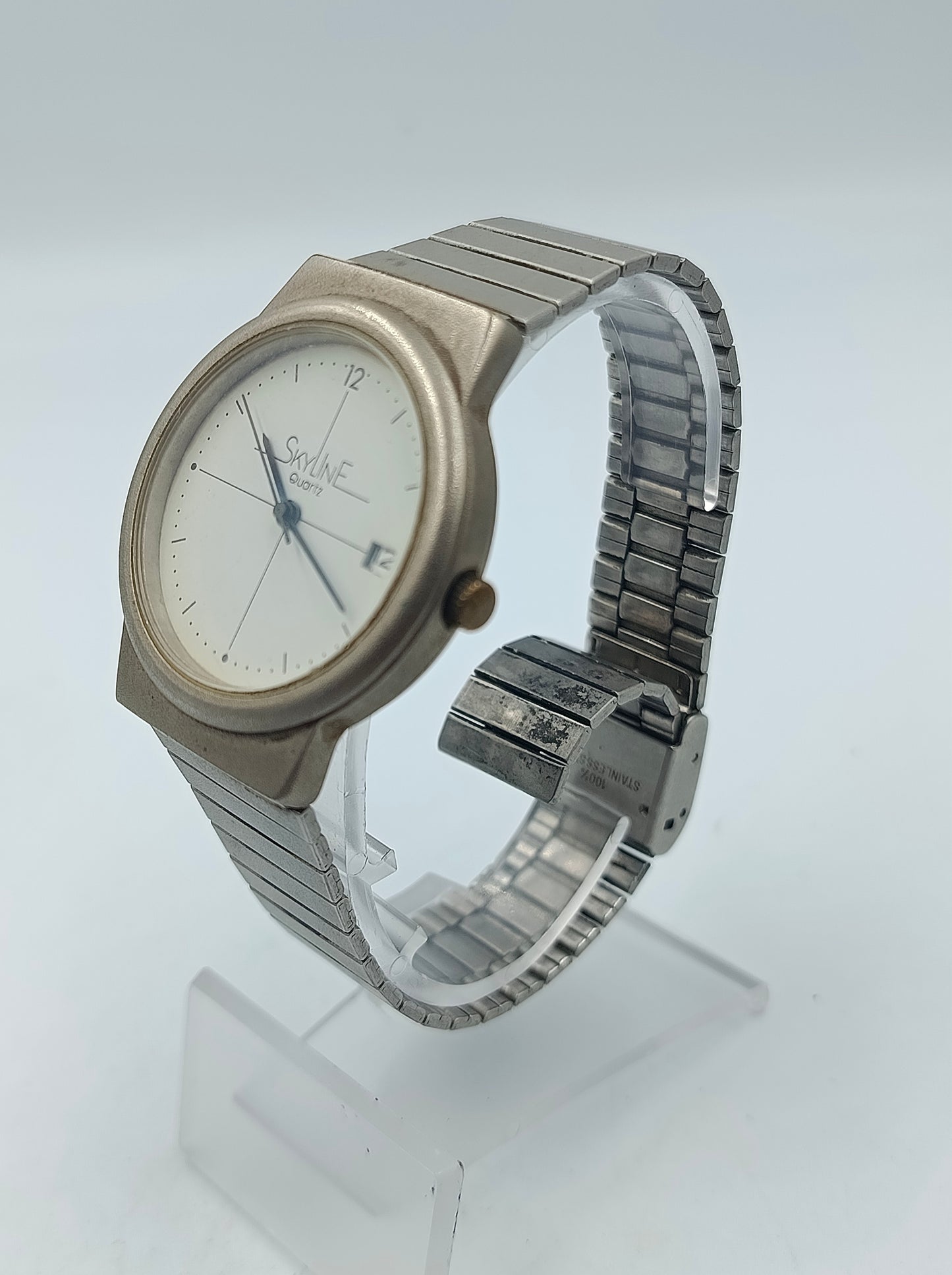 Skyline Quartz Armbanduhr Edelstahl Silberfarben
