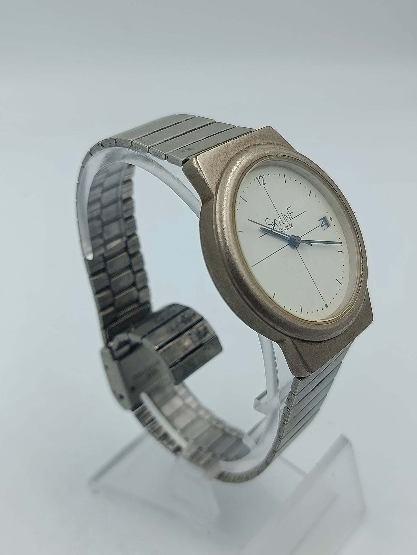 Skyline Quartz Armbanduhr Edelstahl Silberfarben