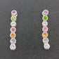 925 Silber Ohrringe mit bunten Steinen elegant