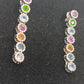 925 Silber Ohrringe mit bunten Steinen elegant